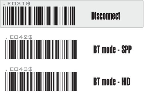 Bluetooth barcode setting