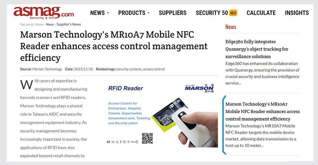 asmag_new_Marson_Technology_MR10A7_Mobile_NFC_RFID_Reader